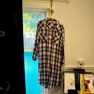 Levi plaid shirt dress